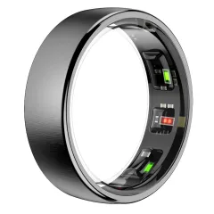 R10 Smart Ring Heart Rate Blood Oxygen Body Temperature Pressure Sleep Health - Black - View 1