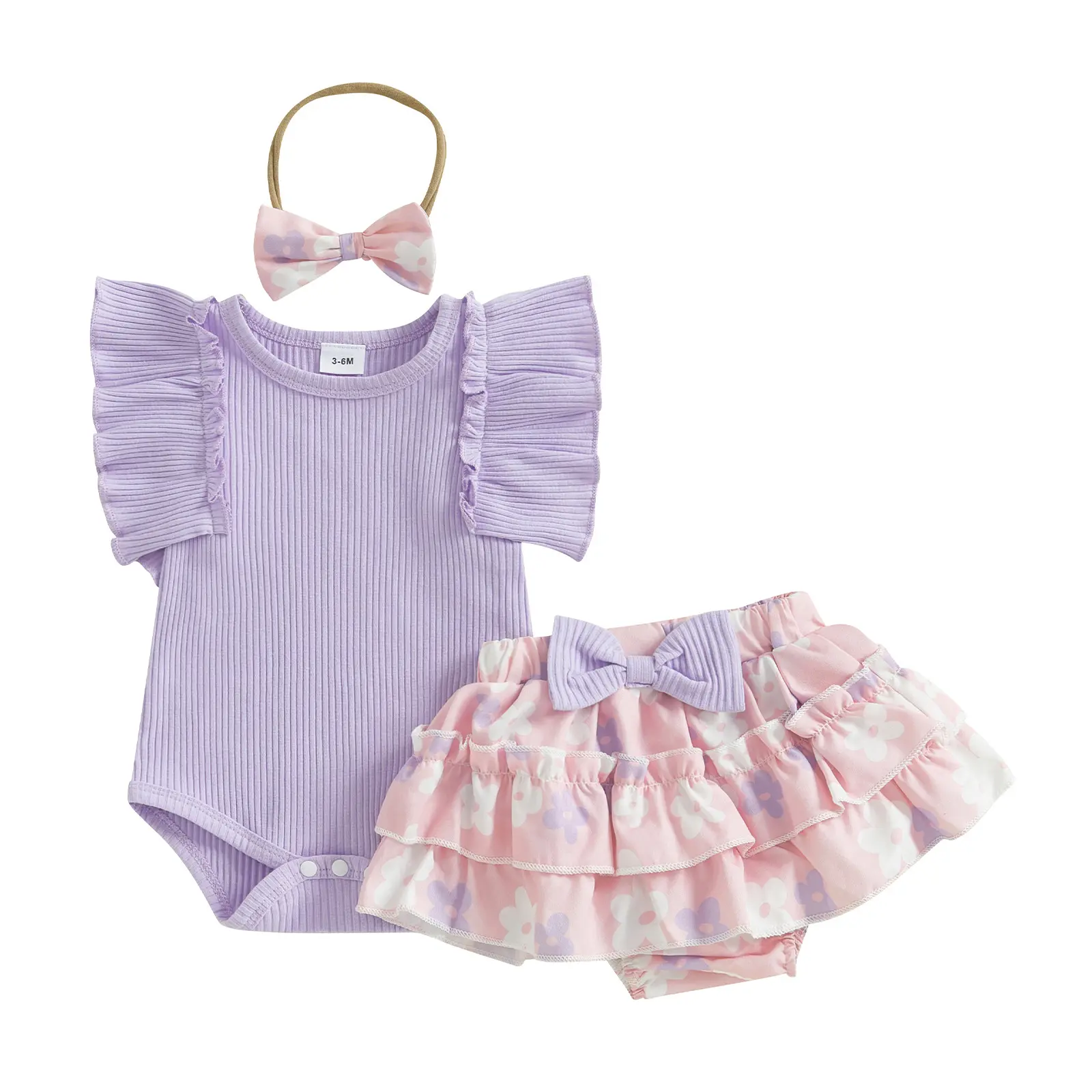 Baby And Toddler Solid Color Ruffle-Shoulder Sleeveless