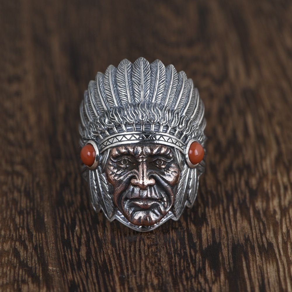 Men's Domineering Punk Open Adjustable Ring Retro Craft
