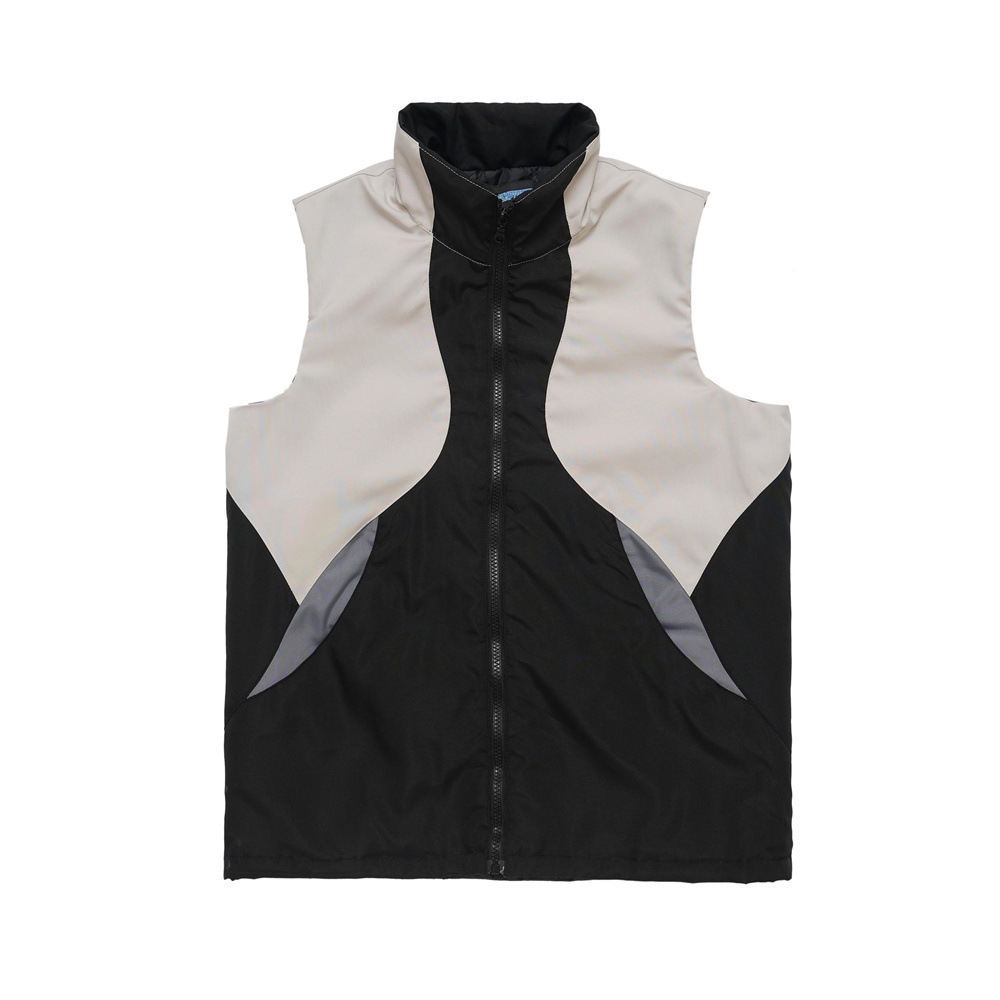 Men's Fashion Spring And Autumn Loose Outer Wear Stand-up Collar Waistcoat Vest