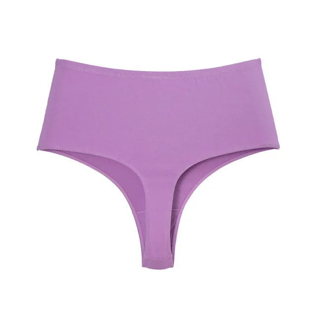 Women's Waist Invisible T shaped Breathable High Elastic High Slit Non stuck Crotch Triangle Cotton Underwear Violet Xxl - Shop at LoveMi