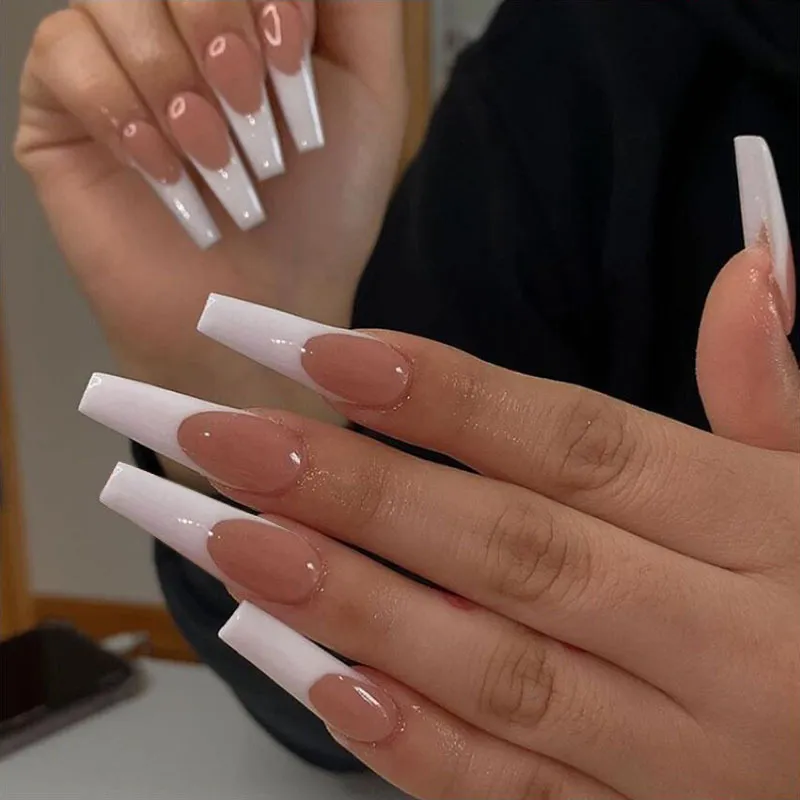 Women's Fashion Nail Tip Patch - Pd 254 Round Art French Style