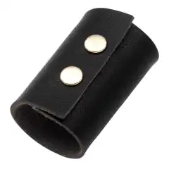 PU Leather Headband Gel Women Ponytail Clip Decoration Hair Accessories - Black - View 1