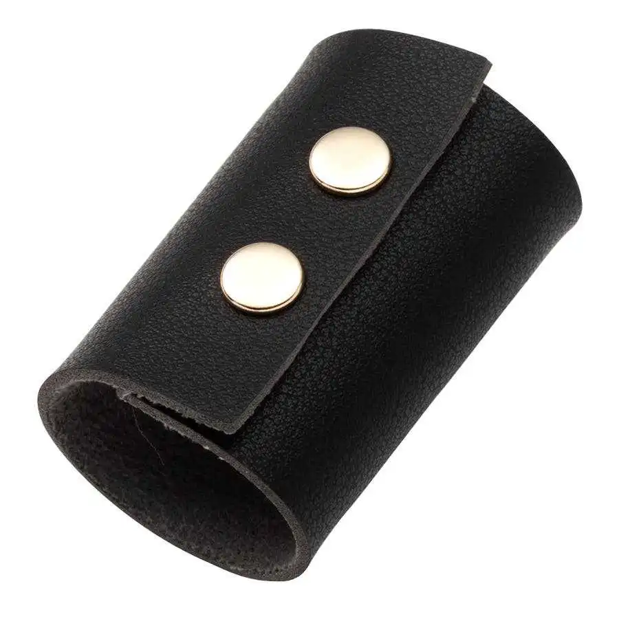 PU Leather Headband Gel Women Ponytail Clip Decoration Hair Accessories - Black