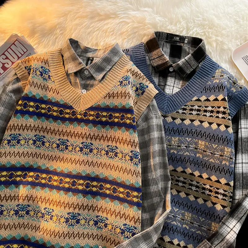Sleeveless Outerwear Sweater Vest