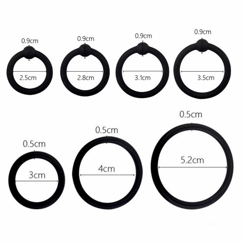 Silicone Cock Ring Four-piece High Tensile Silicone Ring Male Toys