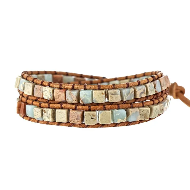 Design Multi layer Winding Bracelet Woven Brown - Shop at LoveMi