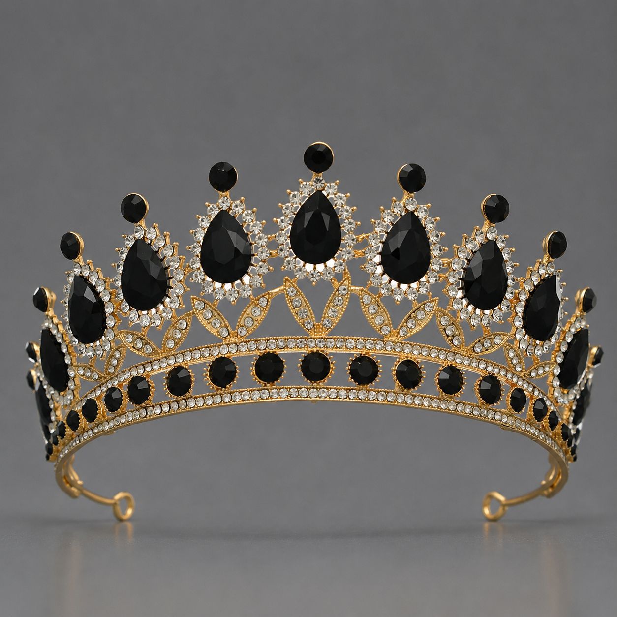 Dark High-end Alloy Rhinestone Crownstylish Headpiece — foto 26