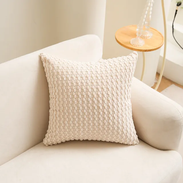 Solid Color Minimalist Double sided Living Room Office Decoration Bedside Pillow Beige - Shop at LoveMi