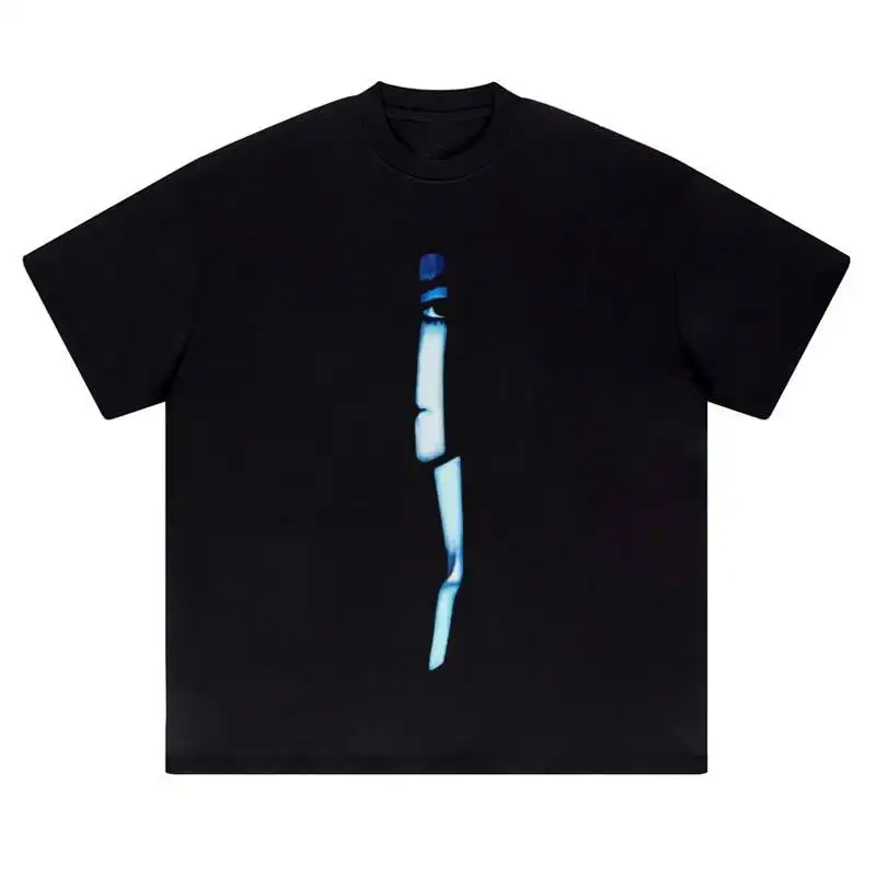 Men's Harajuku Gothic Tear Pattern Short Sleeve T-shirt