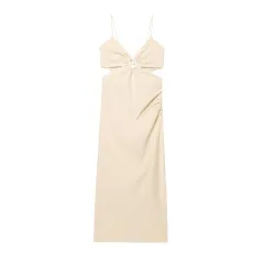 Women's Clothing Stylish Opening Design Holiday Midi Skirt Dress - View 1