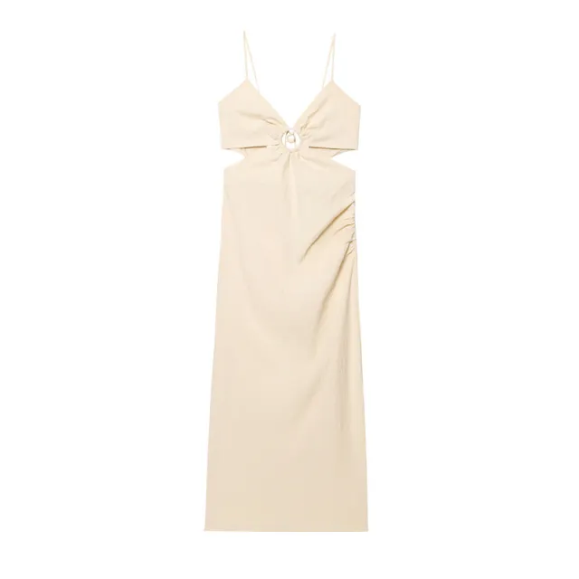 Women's Clothing Stylish Opening Design Holiday Midi Skirt Dress - Shop at LoveMi