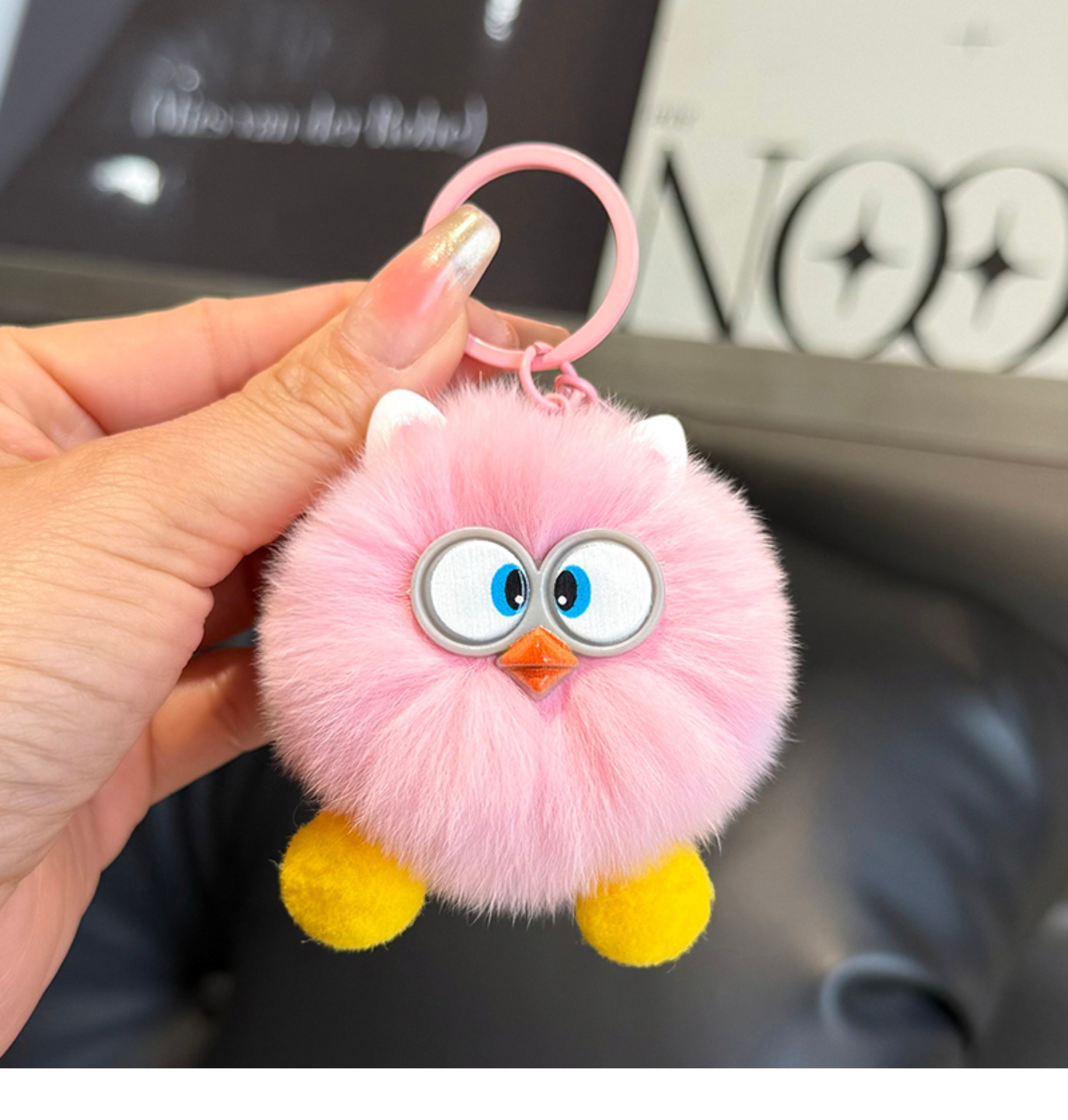 Little Coal Ball Doll Cartoon Car Keychain