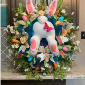 Creative Festive Easter Bunny Decorative Wreath 6