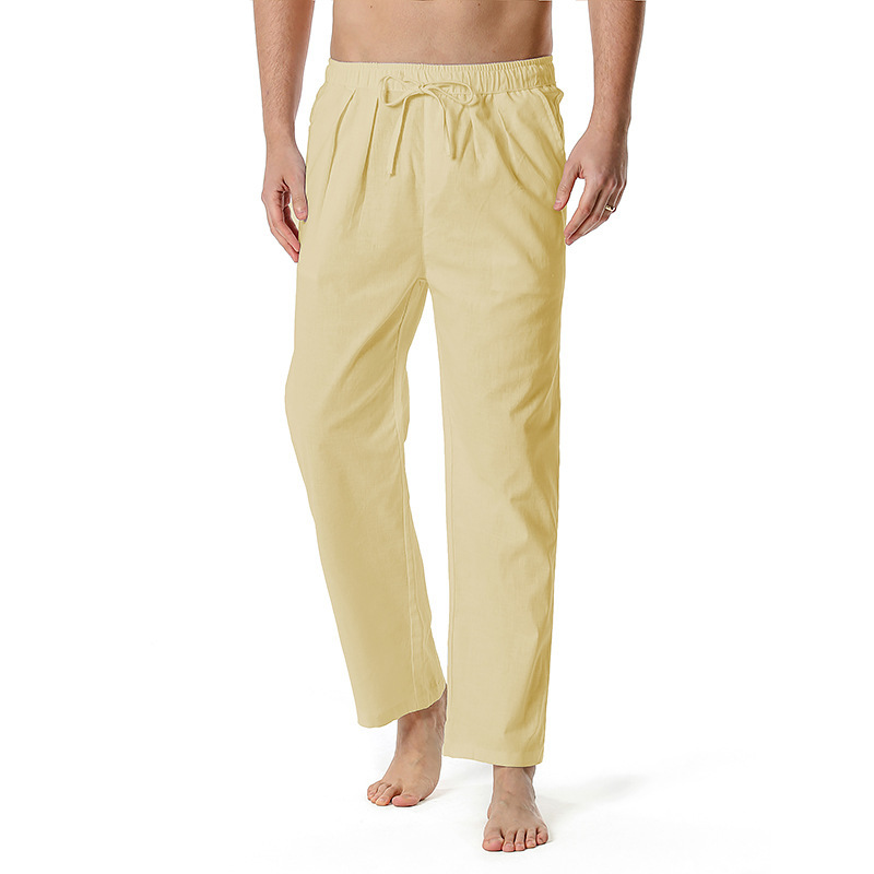 Non-stretch Cotton-linen Casual Regular-length Capri Pants For European And American Youth image 2