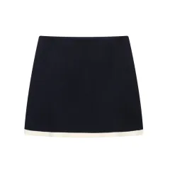 Spring And Summer New Women's Clothing Classic Style Contrast Colour Knitwear Coat Knitted Mini Skirt - Skirt - View 1