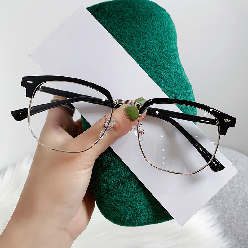 Large-frame Blue-light-blocking High-definition Myopia Glasses