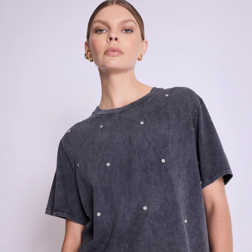 Womens Casual Crew-Neck Batwing-Sleeve T-Shirt