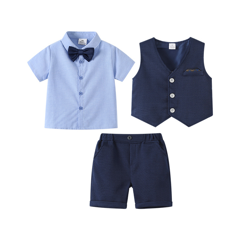 New Summer Thin Short-sleeve Outfit For Baby Boys 4