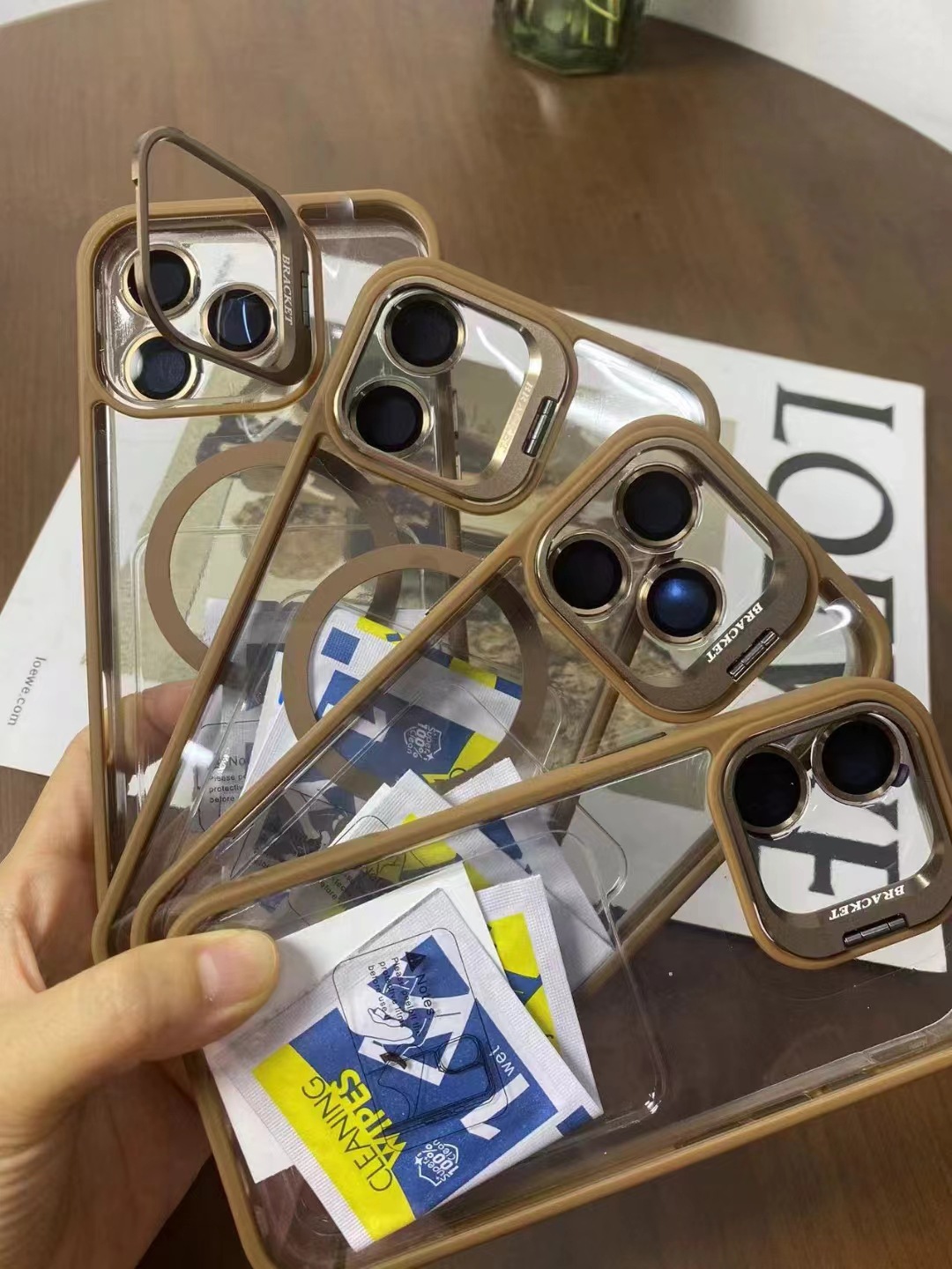 Magnetic Lens Bracket Acrylic Transparent Phone Case - Image 4