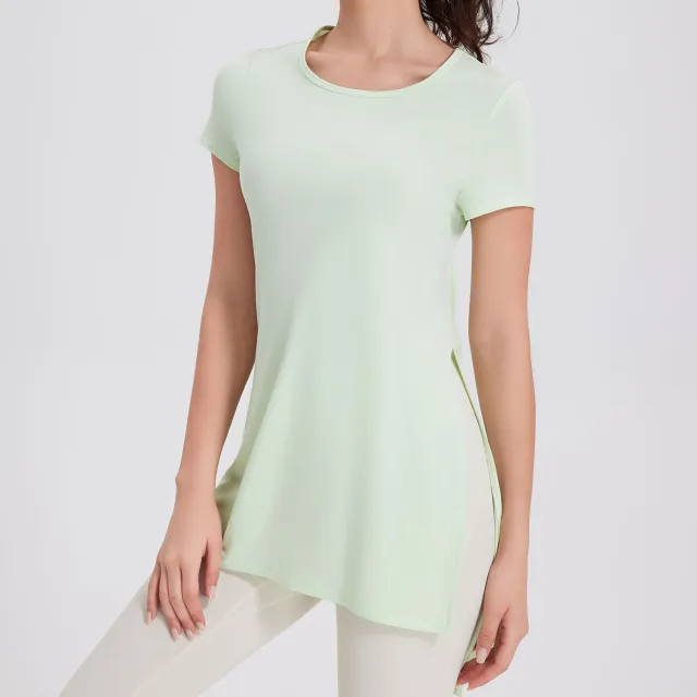 Running Quick Drying Clothes Women's Quick drying Fitness T shirt Light Green - Shop at LoveMi
