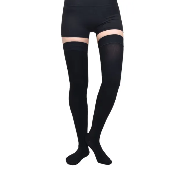 Medical Grade 2 Compression Stockings Open Toe Health Care Skinny Leg Black High Boots Toe Cover - Shop at LoveMi