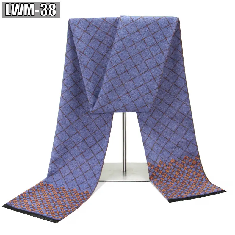 Men's Scarf European And American Cashmere Autumn And Winter Business Plaid