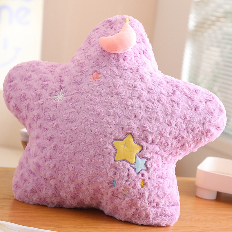 Star Pattern Pillow Purple