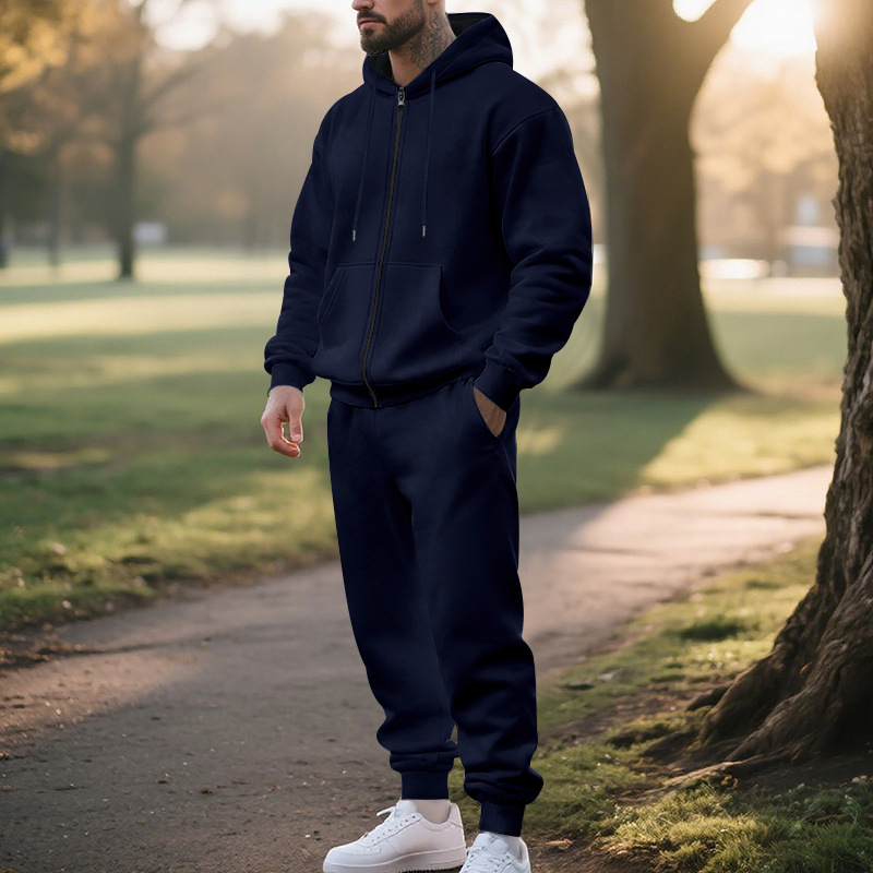 Zip-Up Fleece-Lined Hooded Tracksuit, picture 9 of 9