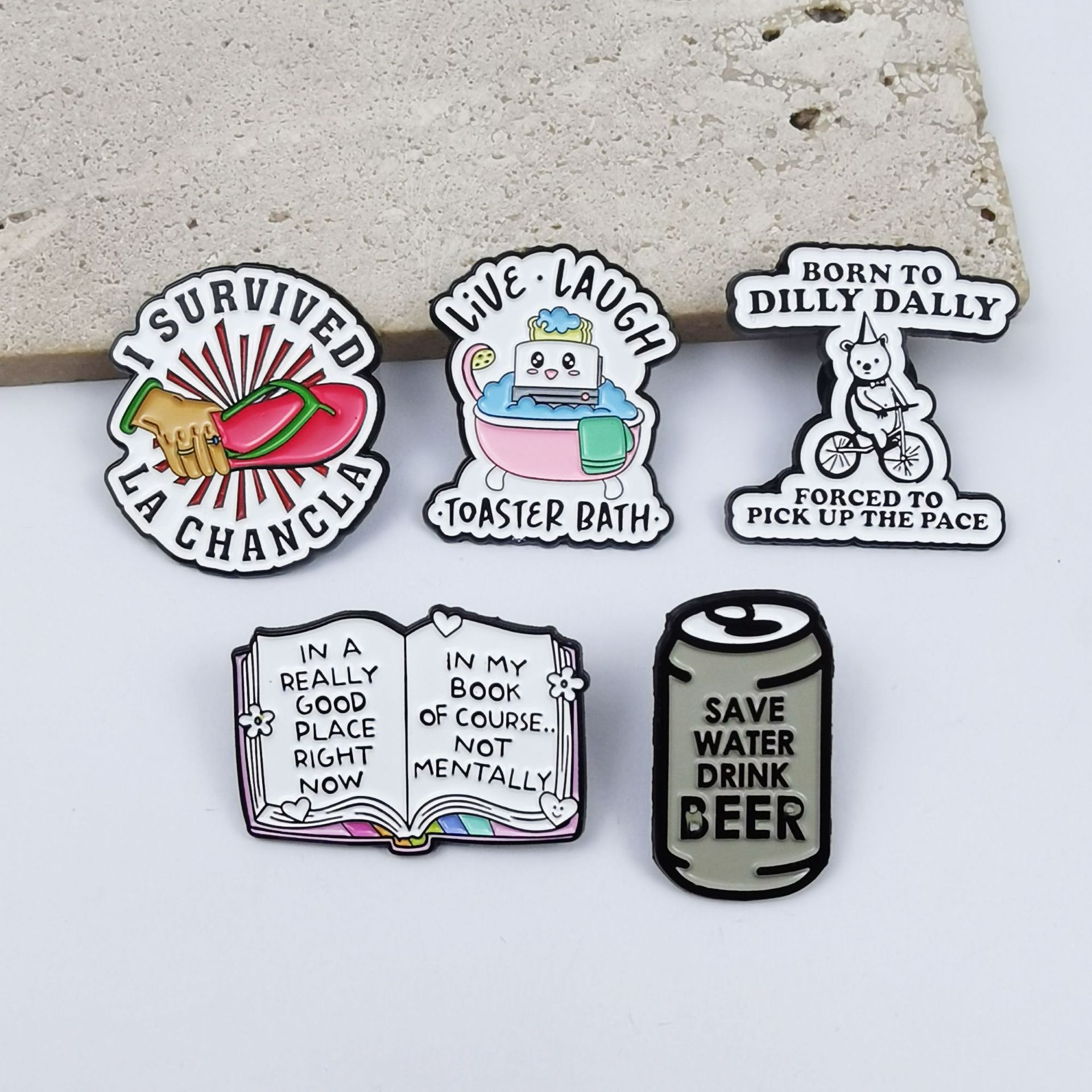 Cute Cartoon Pin Brooch With A Unique Design Made Of Metal