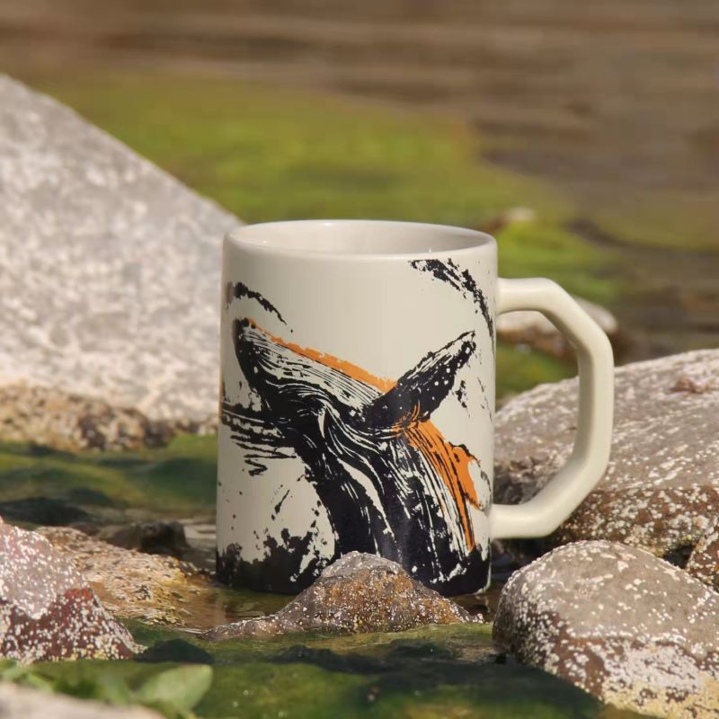 Creative Personalized Illustration Mug Trendy Office Ceramic Cup