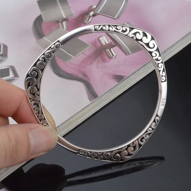 Personality Style Fashion Black Triangle Bracelet Thai Silver Bracelet - Shop at LoveMi
