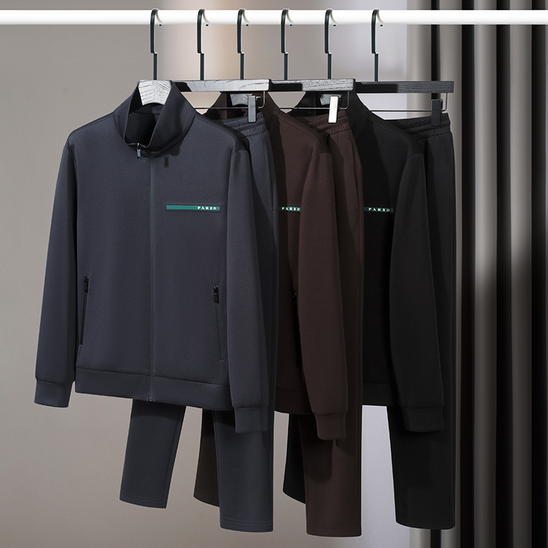 طقم رياضي رجالي أنيق مكوّن من قطعتين بأكمام طويلة