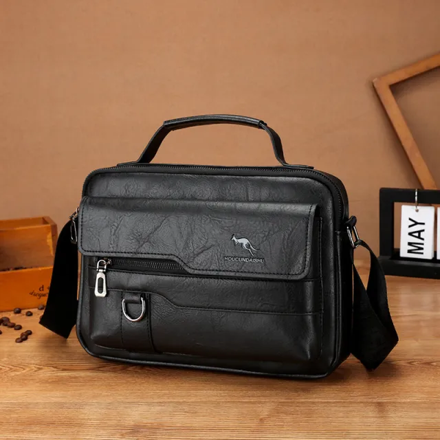 New Horizontal Men's Handbag Shoulder Bag Black - Shop at LoveMi