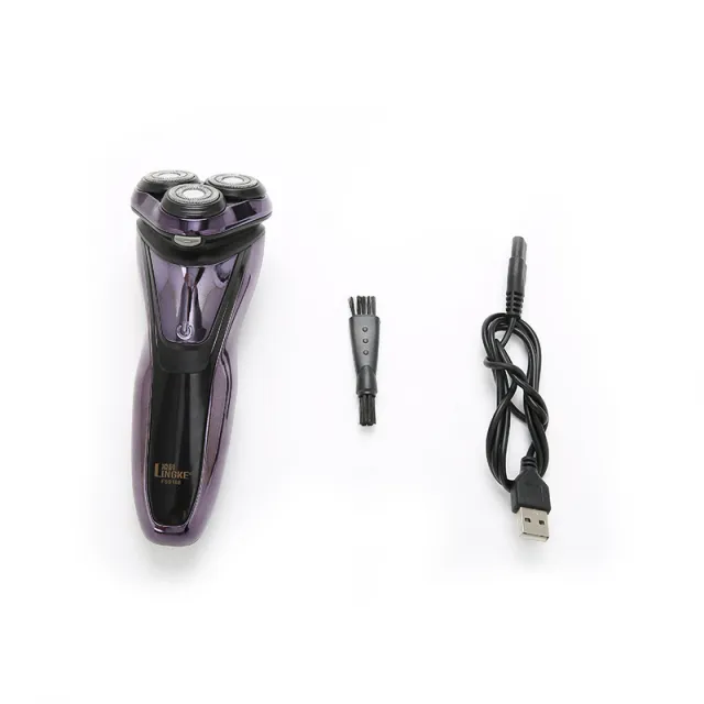 Electric Men's Shaver Fully Washable Car USB Rechargeable Shaver Purple - Shop at LoveMi