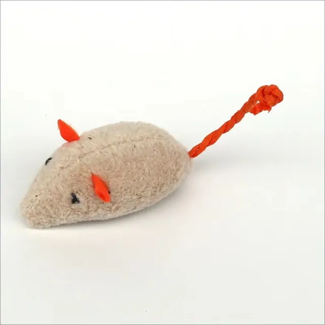 Cat Toy Simulation Little Mouse Self happiness Mint Toy Scratch resistant Plush Pet Supplies Khaki Orange - Shop at LoveMi