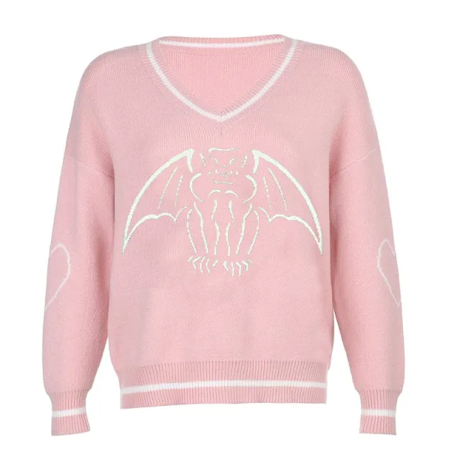 Autumn And Winter College Style Wool Long sleeved Shirt Loose Pink - Shop at LoveMi