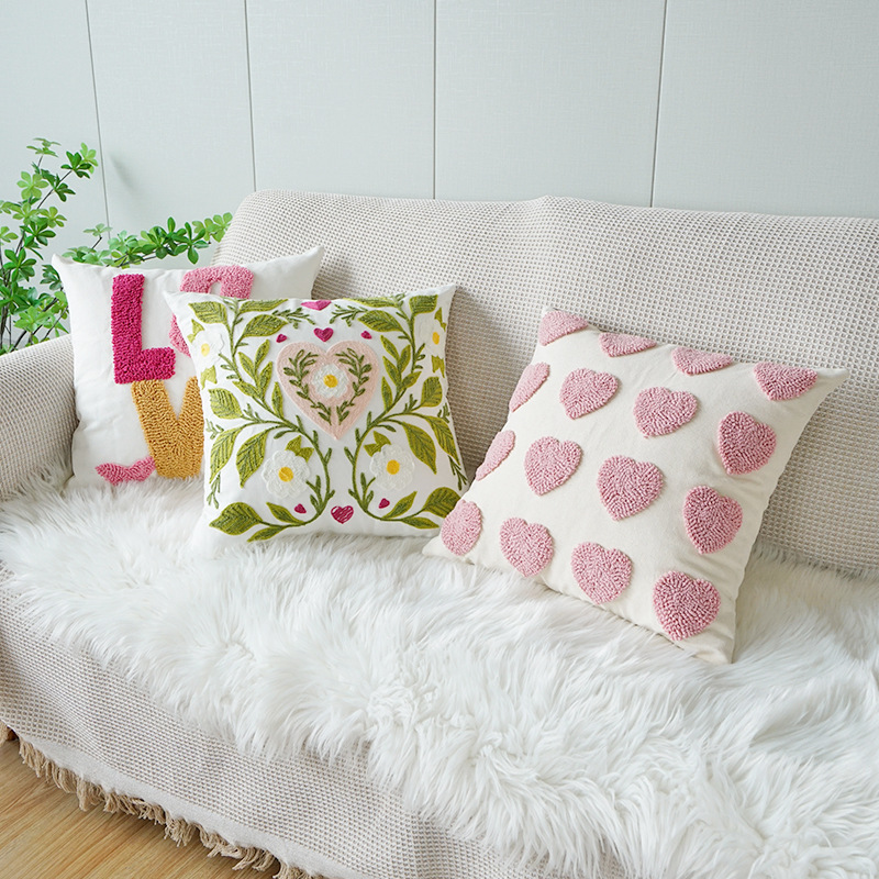 Modern Minimalist Loop-Pile Throw Pillow Cover Cushion