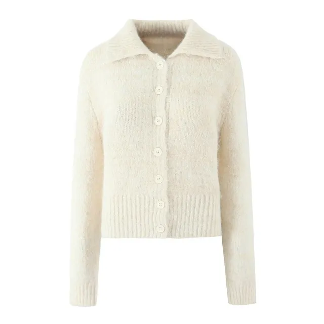 Single breasted Simple Knitting Cardigan Shorts Suit Top - Shop at LoveMi