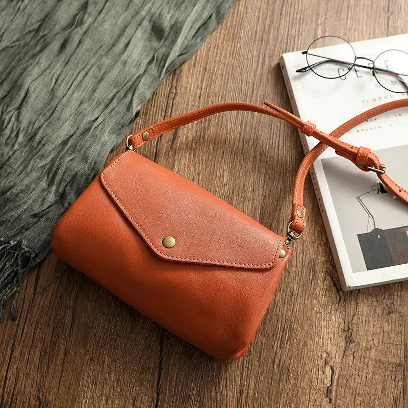 Womens Small Crossbody Bag Made Of Full-grain