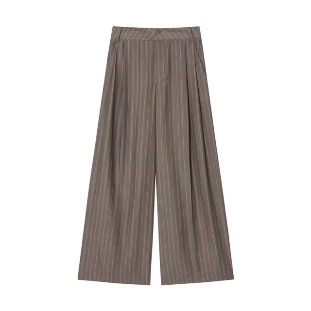 Women's Versatile Flip Double Pleated Wide Leg Pants - Shop at LoveMi