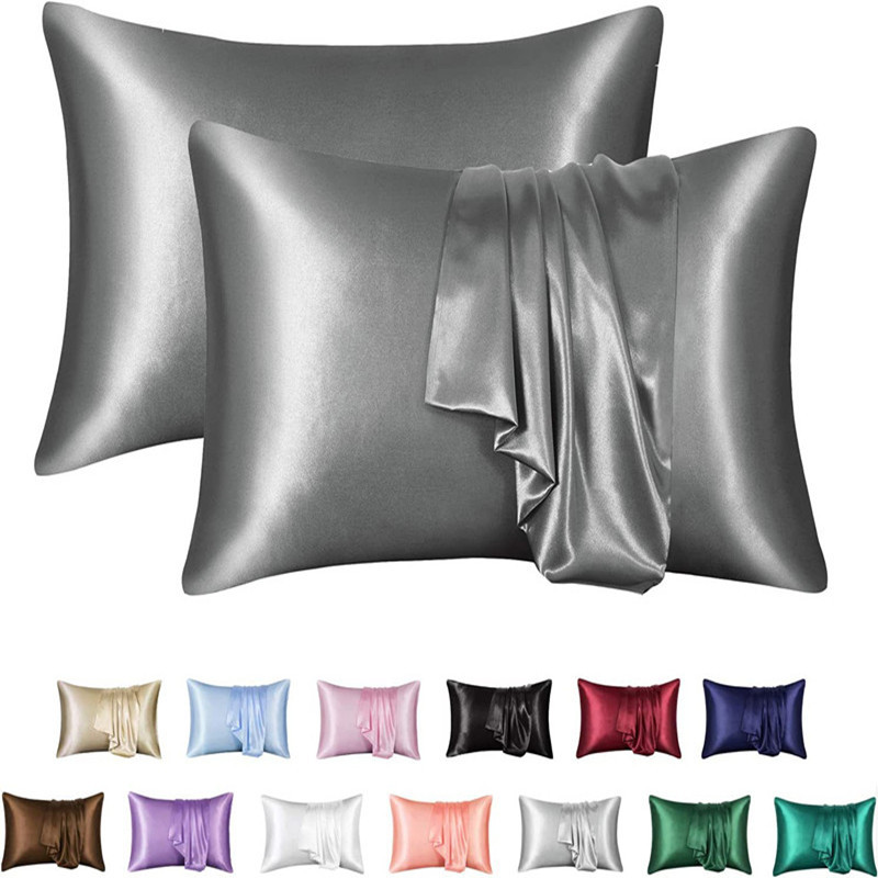 Solid-color Satin Rayon Pillowcase 23
