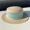 Beige Green Ribbon