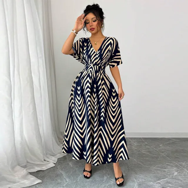 Twill Dress Short Sleeve Waist controlled Mixed Color - Shop at LoveMi