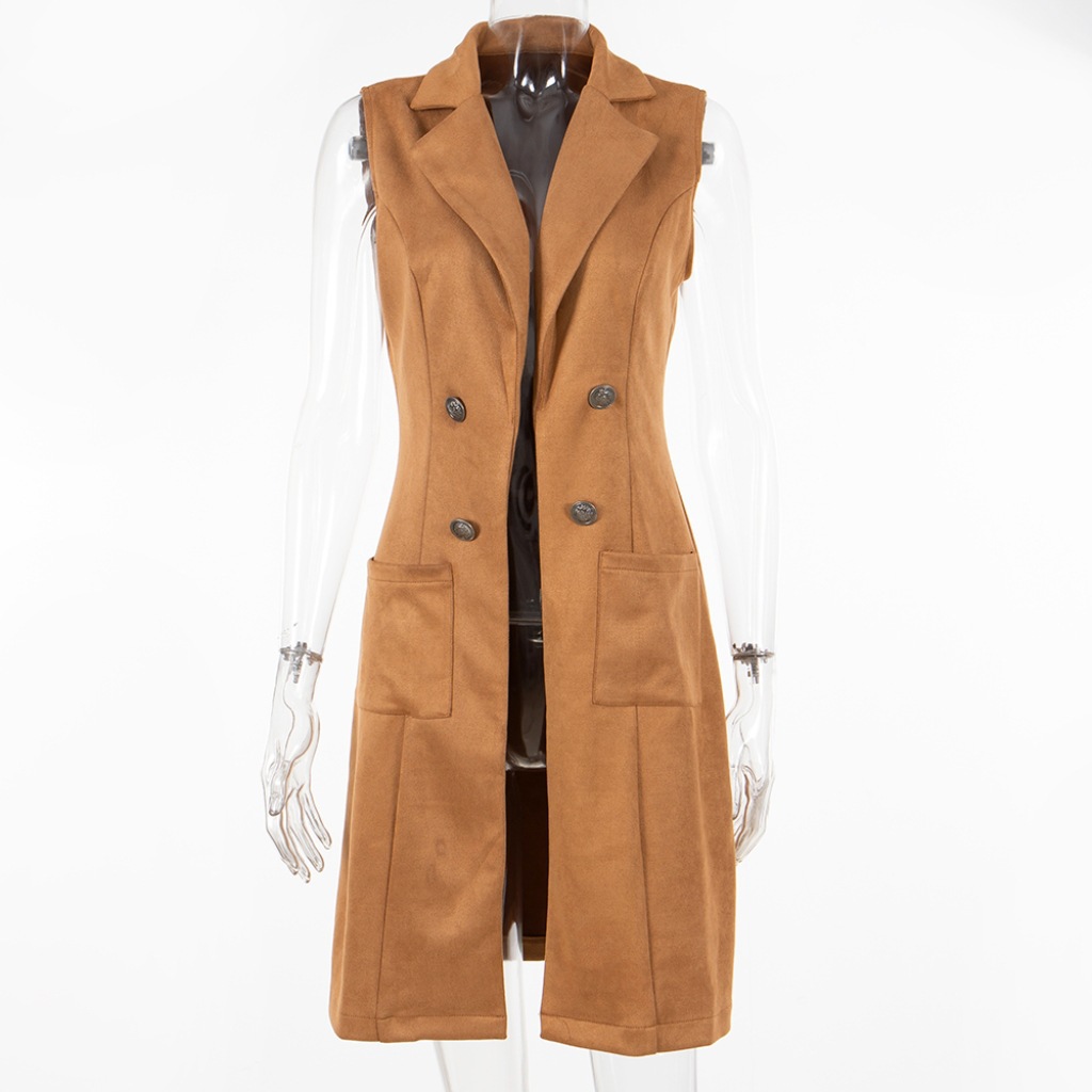 Fashionable Suede Slim-fit Retro Elegant Vest For Women