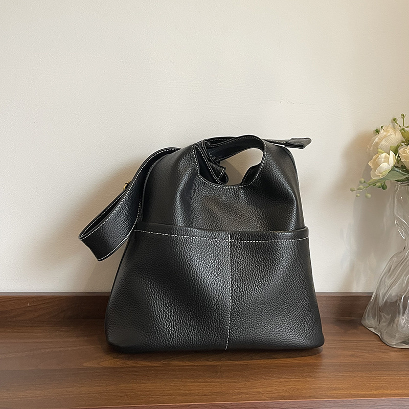 Leather Bucket Crossbody Bag, picture 3 of 6