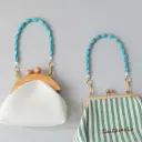 Vintage Turquoise Bag Chain Resin Chain view 6