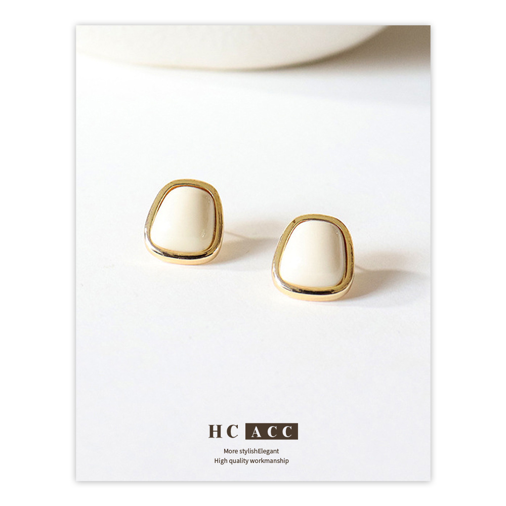 Earrings Drop Oil Sterling Silver Needle Earrings Simple High-grade Fresh