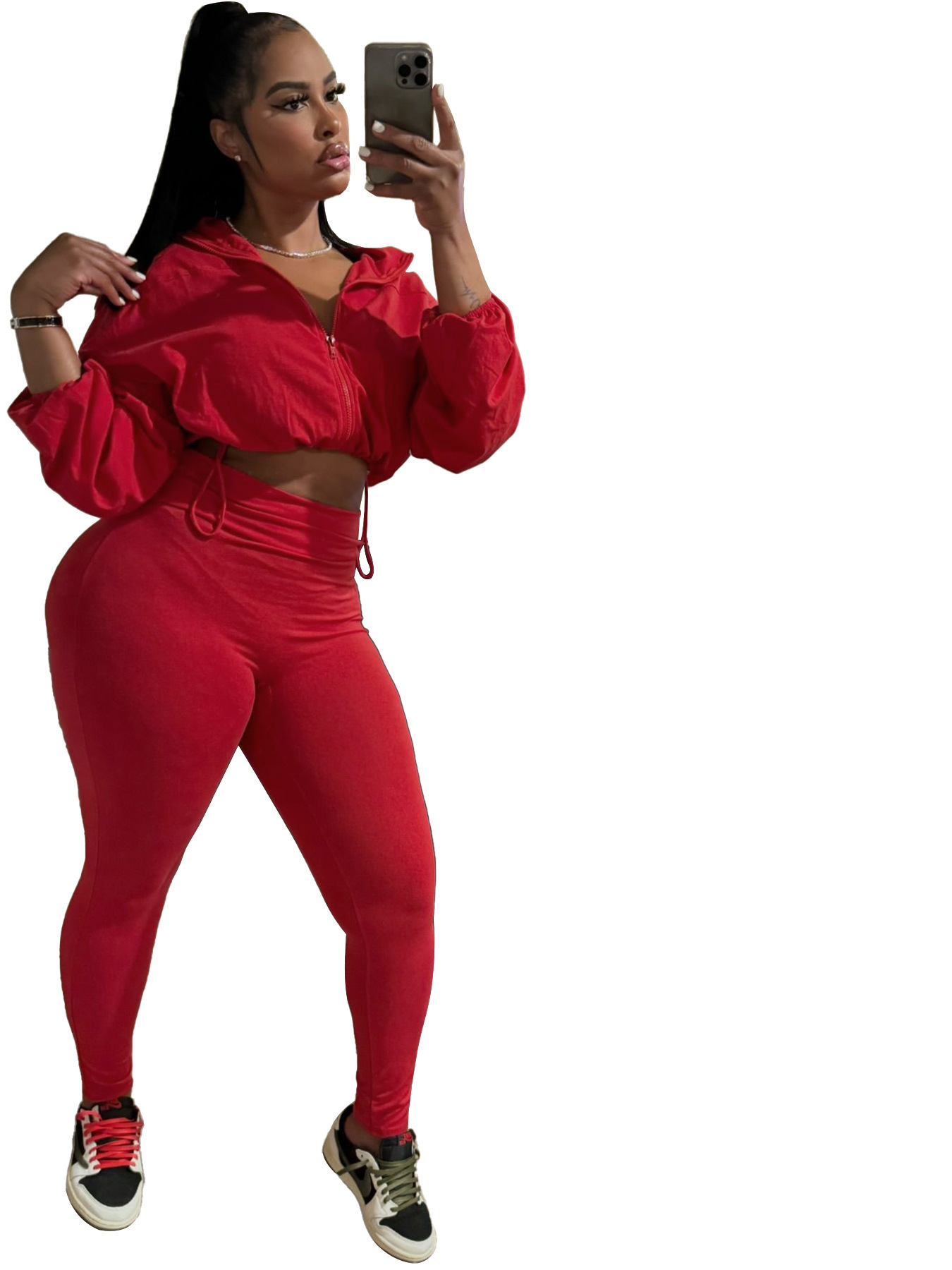 European And American-style Sexy Drawstring Waist Cinching Midriff-baring Tight... 10