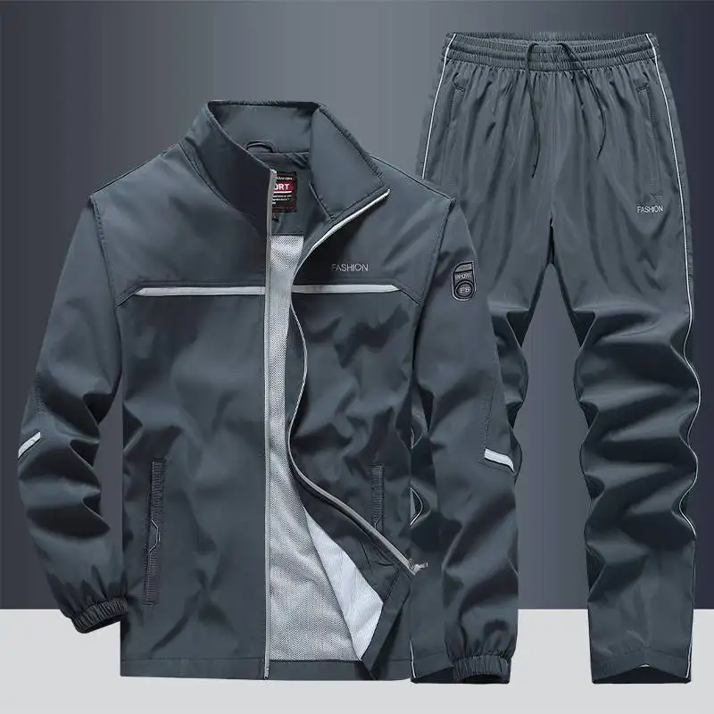 Men's Loose Lapels Casual Sportswear Polyester Composite Fabric